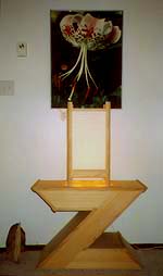 Z-Table, Washboard lamp, and Forest Lilly